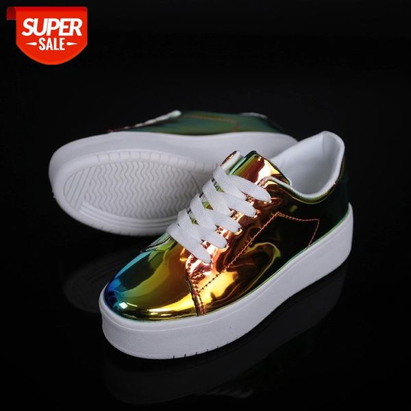 women sneakers flat platform shoes woman patent leather thick bottom gold bling pu soft flat sneakers casual shoes #hf4w
women sneakers flat platform shoes woman patent leather thick bottom gold bling pu soft flat sneakers casual shoes #hf4w