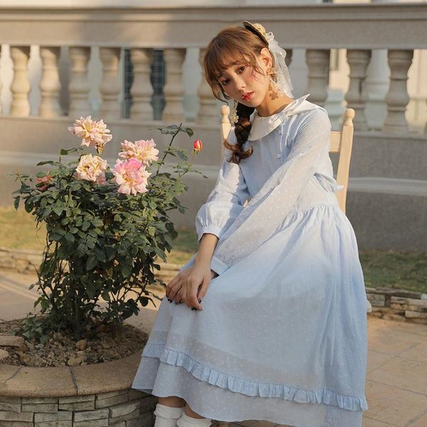 casual dresses kawaii dress women 2021 spring japanese sweet fresh vestido blue white temperament big lapel jacquard long college style, Black;gray
casual dresses kawaii dress women 2021 spring japanese sweet fresh vestido blue white temperament big lapel jacquard long college style, Black;gray