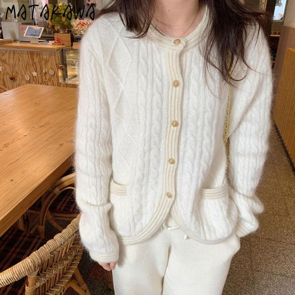 women's knits & tees matakawa female cardigan autumn o neck long sleeve single breasted knitted sweaters white loose lazy sweater jacke
women's knits & tees matakawa female cardigan autumn o neck long sleeve single breasted knitted sweaters white loose lazy sweater jacke