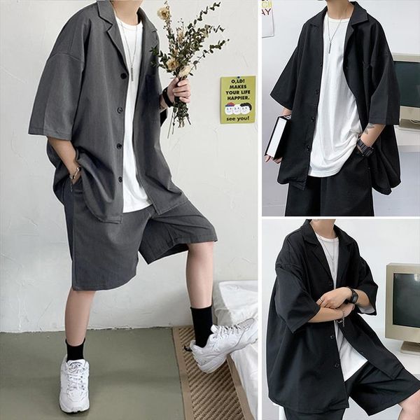summer fashion casual short sleeves mens tracksuit pockets shirt shorts pants suit, Gray
summer fashion casual short sleeves mens tracksuit pockets shirt shorts pants suit, Gray