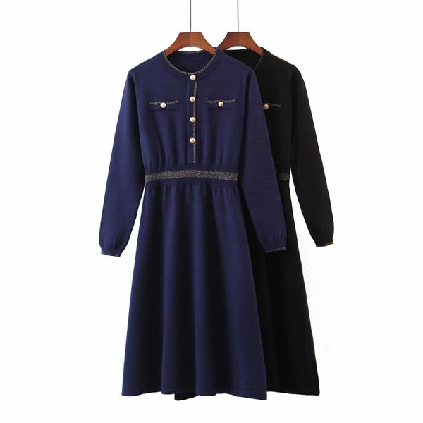 elegant woman long sleeve knitted dress fashion ladies autumn soft slim button es female casual knit 210515, Black;gray
elegant woman long sleeve knitted dress fashion ladies autumn soft slim button es female casual knit 210515, Black;gray
