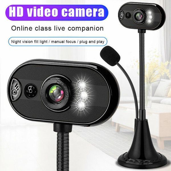 2.0 led night vision webcam w/microphone for computer pc lapvideo live broadcast online learning accessory webcams
2.0 led night vision webcam w/microphone for computer pc lapvideo live broadcast online learning accessory webcams