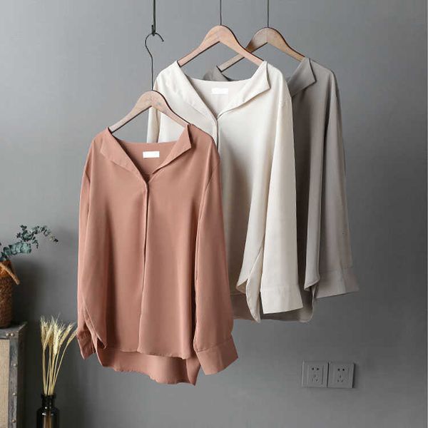 women's knits & tees blusas mujer spring pure color long sleeve summer chiffon blouses white v-neck blouse shirt v20n
women's knits & tees blusas mujer spring pure color long sleeve summer chiffon blouses white v-neck blouse shirt v20n