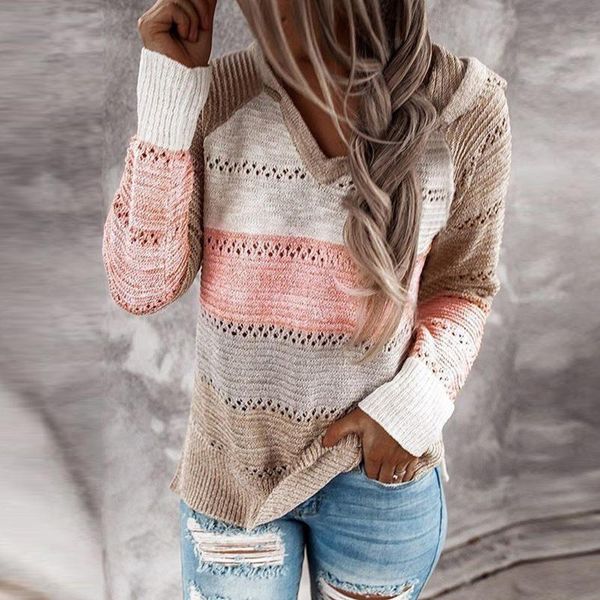 women's sweaters womens elegant spliced pullover ladies v neck knit sweater long sleeve sweatshirt 2021 autumn winter clothing ropa mu, White;black
women's sweaters womens elegant spliced pullover ladies v neck knit sweater long sleeve sweatshirt 2021 autumn winter clothing ropa mu, White;black