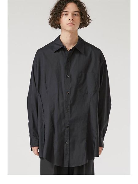 men's casual shirts spring and autumn elegant solid color square collar retro garment line rough design long sleeve shirt loose, White;black
men's casual shirts spring and autumn elegant solid color square collar retro garment line rough design long sleeve shirt loose, White;black