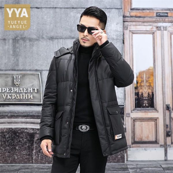 men's leather & faux mens winter hoodie thick warm cowhide down jacket moto biker windbreaker mid long genuine coat male outwear overco, Black
men's leather & faux mens winter hoodie thick warm cowhide down jacket moto biker windbreaker mid long genuine coat male outwear overco, Black