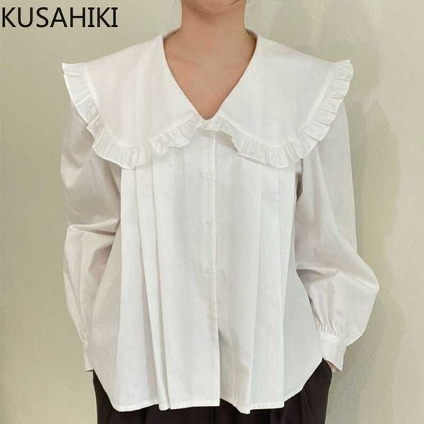 ruffle peter pan collar women shirts causal puff long sleeve blouse korean solid blusas mujer 6g806 210603, White
ruffle peter pan collar women shirts causal puff long sleeve blouse korean solid blusas mujer 6g806 210603, White