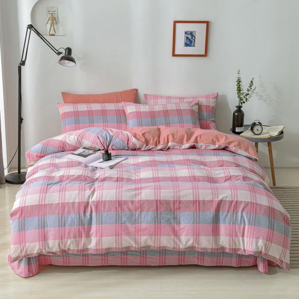 bedding sets 2021 pure cotton washed sheet duvet cover checkered stripe four piece set kit blanket quilt
bedding sets 2021 pure cotton washed sheet duvet cover checkered stripe four piece set kit blanket quilt