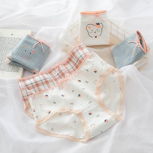 women's panties japanese cute bear ms. cotton panties, ladies mid-waist bowknot check breathable comfortable, Black;pink
women's panties japanese cute bear ms. cotton panties, ladies mid-waist bowknot check breathable comfortable, Black;pink