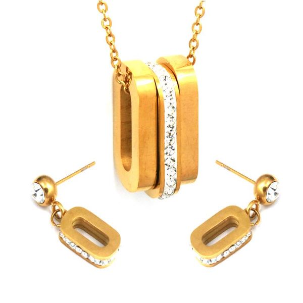 earrings & necklace gold color jewelry set 316l stainless steel cz crystal earring women sets, Silver
earrings & necklace gold color jewelry set 316l stainless steel cz crystal earring women sets, Silver
