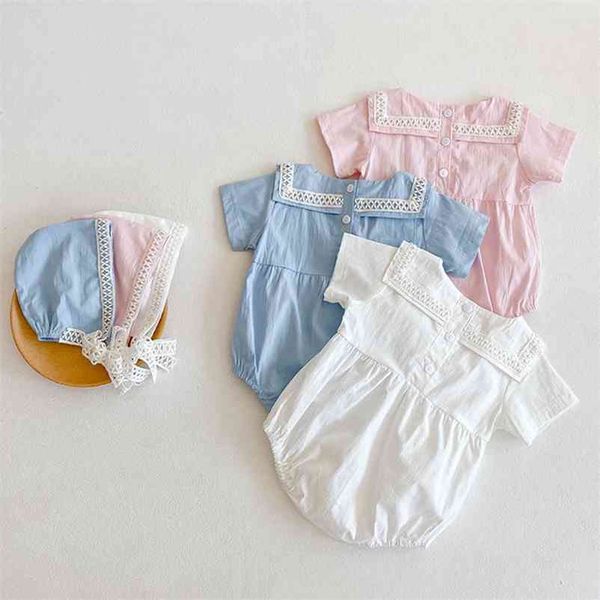 summer kids boy girl short sleeve lace rompers + hat infant baby born clothes 0-3yrs 210521, Blue
summer kids boy girl short sleeve lace rompers + hat infant baby born clothes 0-3yrs 210521, Blue