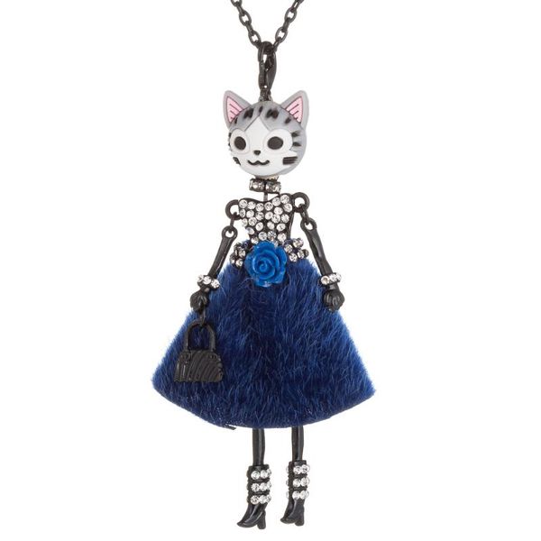 pendant necklaces lovely flower dress cat head doll necklace rhinestone princess long chain choker for women fashion jewelry, Silver
pendant necklaces lovely flower dress cat head doll necklace rhinestone princess long chain choker for women fashion jewelry, Silver