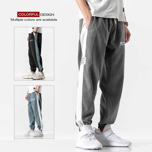 men casual pants warm sweat pants men joggers striped pants gyms clothing plus size fashion bottoms streetwear men joggers 210702, Black
men casual pants warm sweat pants men joggers striped pants gyms clothing plus size fashion bottoms streetwear men joggers 210702, Black