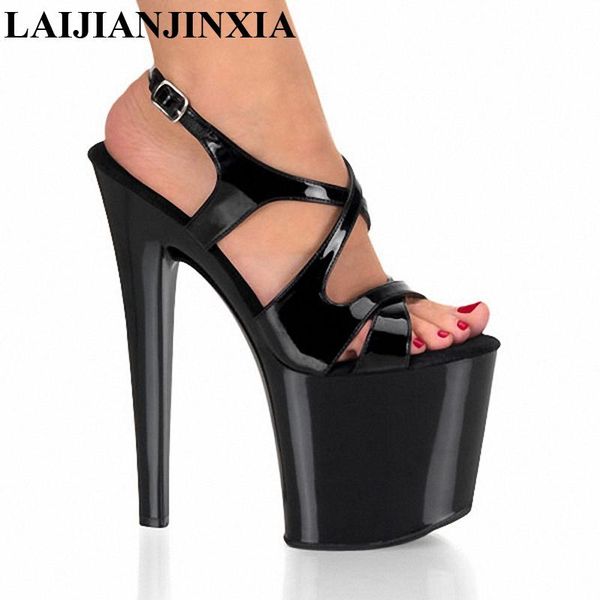 ultra 20 cm high heel sandals women's platform fashion shoes,pole dance/model/wedding shoes e-038, Black
ultra 20 cm high heel sandals women's platform fashion shoes,pole dance/model/wedding shoes e-038, Black