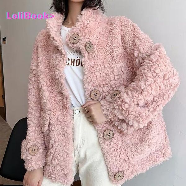 women's fur & faux lolibook sheep sheared female brief paragraph coat keep warm thick compound lambs wool collar shearling, Black
women's fur & faux lolibook sheep sheared female brief paragraph coat keep warm thick compound lambs wool collar shearling, Black