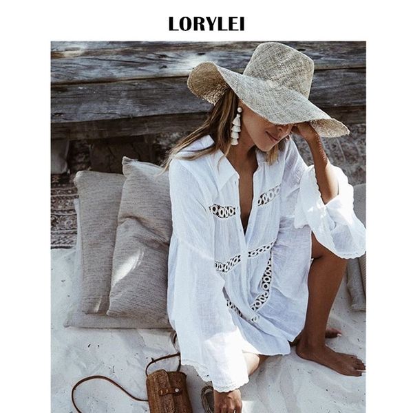 hollow out turn down collar button front open a line mini dress for women summer tunic beach wear swim suit cover up 210319, White;black
hollow out turn down collar button front open a line mini dress for women summer tunic beach wear swim suit cover up 210319, White;black