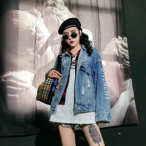 women's jackets 2021 spring autumn women denim jacket high quatily ladies coats print female outercoat casual slim fit fashion qt187, Black;brown
women's jackets 2021 spring autumn women denim jacket high quatily ladies coats print female outercoat casual slim fit fashion qt187, Black;brown