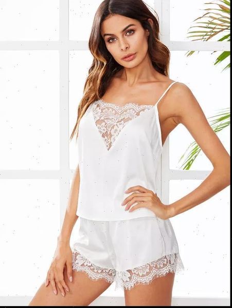 pajamas set womens sleepwears v neck satin nightwear sleeveless spaghetti strap vest camisole shorts home nightgown, Black;red
pajamas set womens sleepwears v neck satin nightwear sleeveless spaghetti strap vest camisole shorts home nightgown, Black;red