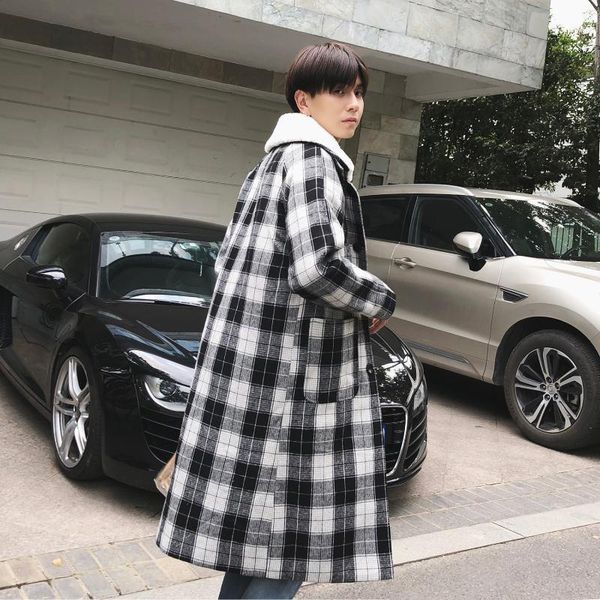 vintage plaid long coats for mens slim fit overcoats winter warm white fur collar trench jackets elegant check padded1, Tan;black
vintage plaid long coats for mens slim fit overcoats winter warm white fur collar trench jackets elegant check padded1, Tan;black