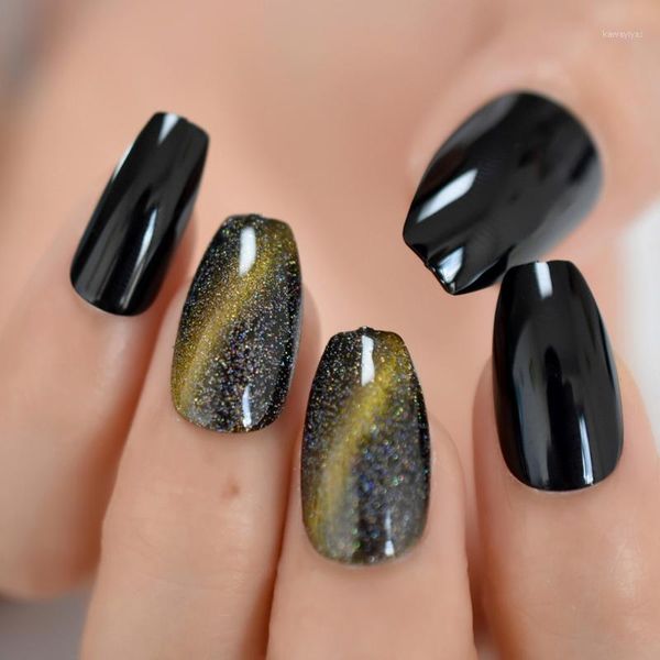 24pcs starry sky cat eyes ballerina false nails black uv coffin press on fake tips daily finger wear glue sticker1, Red;gold
24pcs starry sky cat eyes ballerina false nails black uv coffin press on fake tips daily finger wear glue sticker1, Red;gold