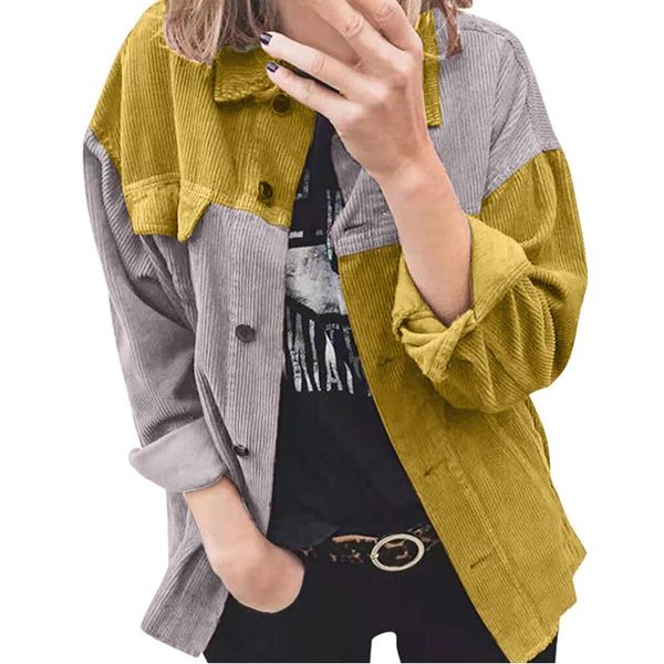 women's jackets ladies corduroy buttoned cardigan long sleeve lapel loose splicing shirt jacket jean y2k harajuku cowboy outwear, Black;brown
women's jackets ladies corduroy buttoned cardigan long sleeve lapel loose splicing shirt jacket jean y2k harajuku cowboy outwear, Black;brown