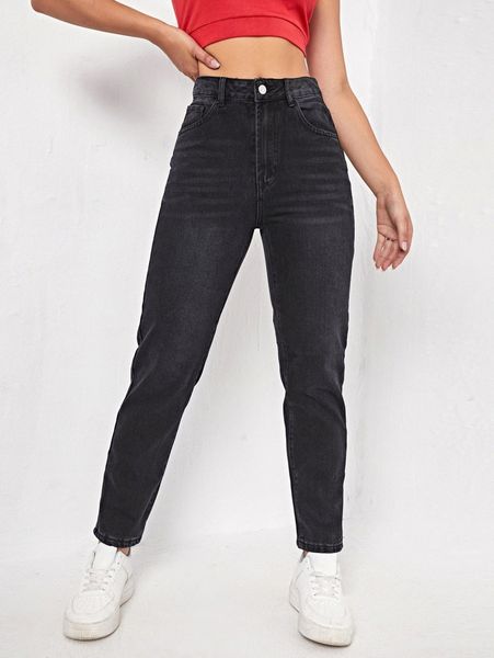 high waist mom jeans z3xs#, Blue 
high waist mom jeans z3xs#, Blue