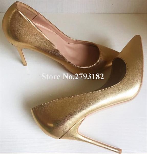 dress shoes brand style women fashion pointed toe gold leather stiletto heel pumps 12cm super high heels formal wedding, Black
dress shoes brand style women fashion pointed toe gold leather stiletto heel pumps 12cm super high heels formal wedding, Black