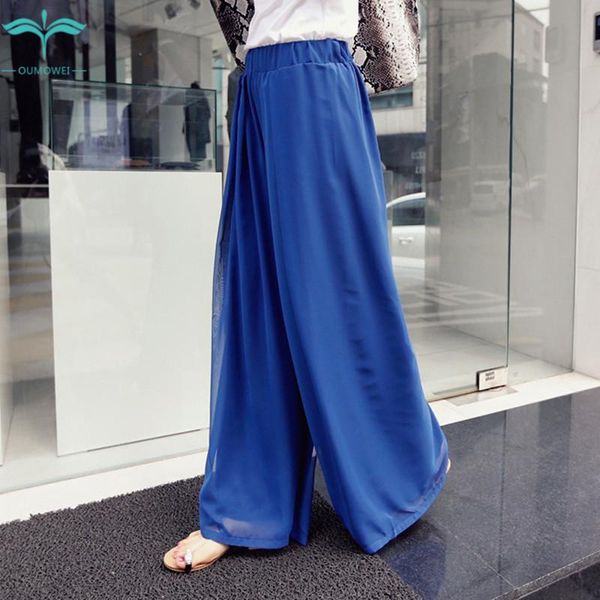 women's pants & capris oumowei the wide leg loose casual chiffon solid color elastic waist high to 6xl size, Black;white
women's pants & capris oumowei the wide leg loose casual chiffon solid color elastic waist high to 6xl size, Black;white