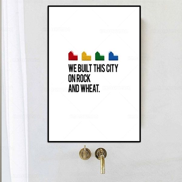 paintings we built this city on rock and wheat settlers of catan wall art canvas print poster decor frame
paintings we built this city on rock and wheat settlers of catan wall art canvas print poster decor frame