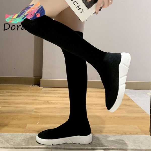 boots doratasia women brand knee high platform shoes elegant low heel autumn sweet flat stretch, Black
boots doratasia women brand knee high platform shoes elegant low heel autumn sweet flat stretch, Black
