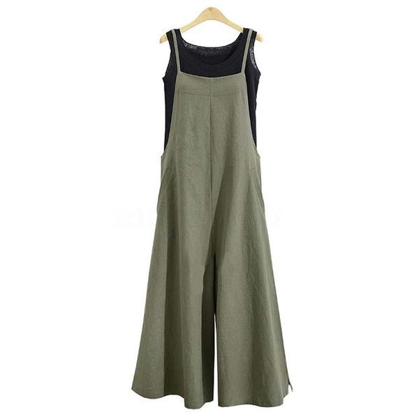 loose casual solid color simple womens thin jumpsuit high waist oversized wide leg pants ankle-length sling rompers 210603, Black;white
loose casual solid color simple womens thin jumpsuit high waist oversized wide leg pants ankle-length sling rompers 210603, Black;white