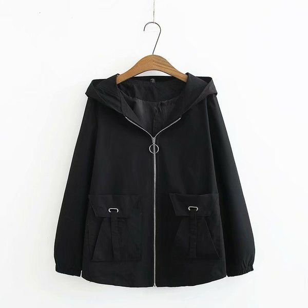 women's jackets 2021 spring autumn cotton windbreak jacket women long sleeve hooded casual solid zip up basic female coats c220, Black;brown
women's jackets 2021 spring autumn cotton windbreak jacket women long sleeve hooded casual solid zip up basic female coats c220, Black;brown