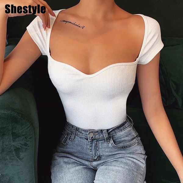 shestyle rib-knitted wrap white t shirt women square neck short sleeve solid plain stunning modern textured fittedby, Black;white
shestyle rib-knitted wrap white t shirt women square neck short sleeve solid plain stunning modern textured fittedby, Black;white