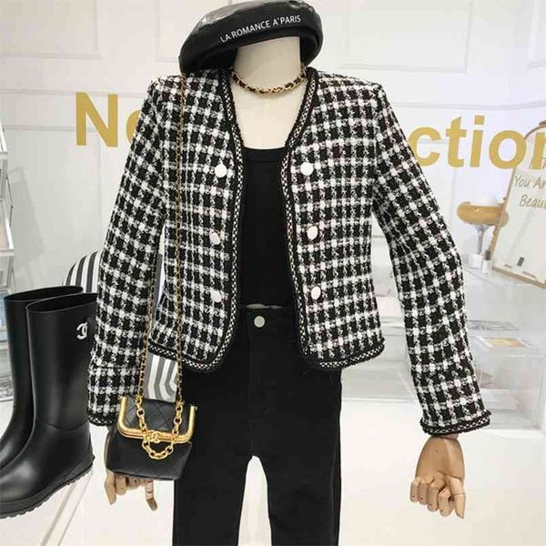 vintage autumn winter single breasted tweed jacket short woolen coat women slim long sleeve korean outwear kobieta kurtka 210514, Black;brown
vintage autumn winter single breasted tweed jacket short woolen coat women slim long sleeve korean outwear kobieta kurtka 210514, Black;brown