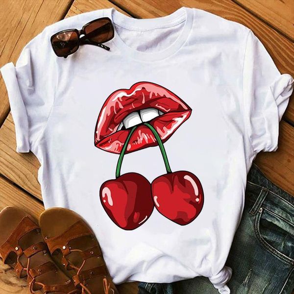 cherry pink cute print ladies men t shirt casual short sleeve tee basic tees korean femme streetwear, White;black
cherry pink cute print ladies men t shirt casual short sleeve tee basic tees korean femme streetwear, White;black