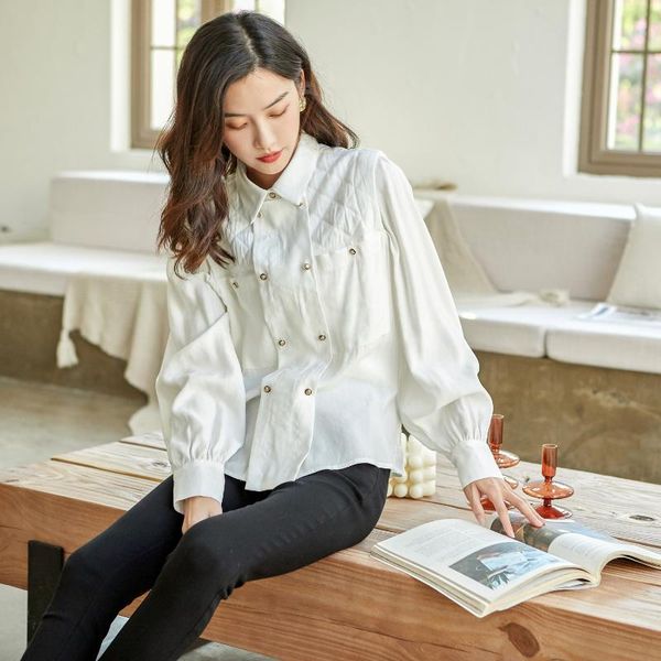 women's blouses & shirts elegant office work blouse women 2021 solid tunic casual loose shirt ladies long sleeve knotted blusas mujer d, White
women's blouses & shirts elegant office work blouse women 2021 solid tunic casual loose shirt ladies long sleeve knotted blusas mujer d, White