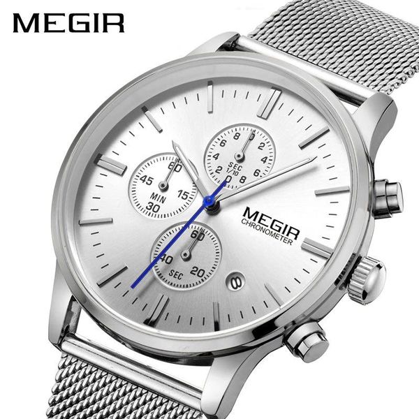 wristwatches megir fashion business casual running classic three eyes chronograph watch men's seconds trendy steel relogio masculino, Slivery;brown
wristwatches megir fashion business casual running classic three eyes chronograph watch men's seconds trendy steel relogio masculino, Slivery;brown