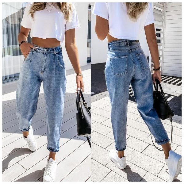 women's jeans high waist apparel straight thin stitching zipper wash long jean casual pants 2021 women clothing, Blue
women's jeans high waist apparel straight thin stitching zipper wash long jean casual pants 2021 women clothing, Blue