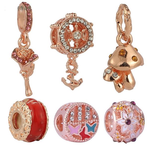 fits pandora bracelets 20pcs rose gold rose flower ship's anchor mushroom dangle charm bead fit pandora charms bracelet beads for 925 s, Black
fits pandora bracelets 20pcs rose gold rose flower ship's anchor mushroom dangle charm bead fit pandora charms bracelet beads for 925 s, Black