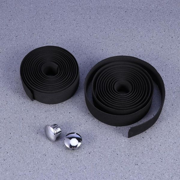bike handlebars &components 1pair handlebar tape wrap road lightest bar ribbon cork with end plugs and self-adhesive strips(black)
bike handlebars &components 1pair handlebar tape wrap road lightest bar ribbon cork with end plugs and self-adhesive strips(black)