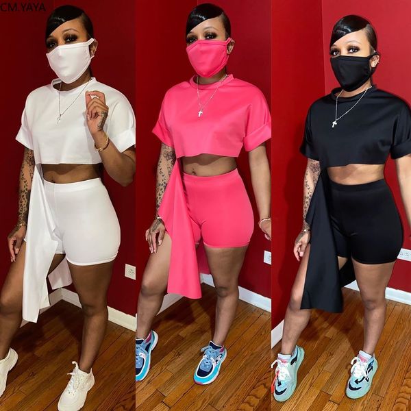 2021 new sporty women two pieces sets summer irregular trasuits +jogger shorts leggings suit fitness outfit gl6168by, White
2021 new sporty women two pieces sets summer irregular trasuits +jogger shorts leggings suit fitness outfit gl6168by, White