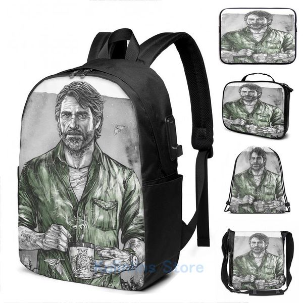 backpack funny graphic print joel miller coffee usb charge men school bags women bag travel laptop 
backpack funny graphic print joel miller coffee usb charge men school bags women bag travel laptop