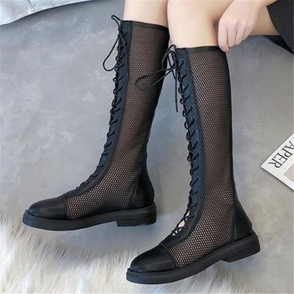 boots women sandals pointed toe summer 2021 hollow out gladiator lightweight female anterior lace up knee high boot, Black
boots women sandals pointed toe summer 2021 hollow out gladiator lightweight female anterior lace up knee high boot, Black
