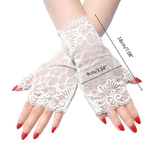 sports gloves mesh lace hand protector outdoor floral costume half finger sun protection for driving, Black
sports gloves mesh lace hand protector outdoor floral costume half finger sun protection for driving, Black