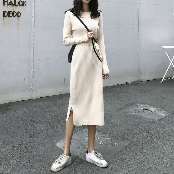 casual dresses autumn knitting cotton for women sheath long sleeve office lady bodycon dress black maxi, Black;gray
casual dresses autumn knitting cotton for women sheath long sleeve office lady bodycon dress black maxi, Black;gray