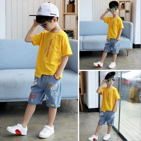 summer children clothing boys set 4 6 8 9 10 12 years short sleeve letter shirt jeans shorts teenage kids, White
summer children clothing boys set 4 6 8 9 10 12 years short sleeve letter shirt jeans shorts teenage kids, White