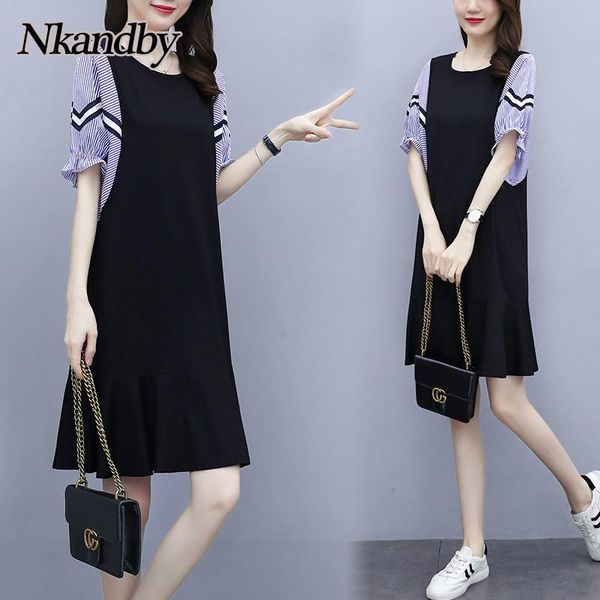 casual dresses nkandby plus size women summer dress 2021 fashion loose short sleeve striped patchwork korean style ruffles black, Black;gray
casual dresses nkandby plus size women summer dress 2021 fashion loose short sleeve striped patchwork korean style ruffles black, Black;gray