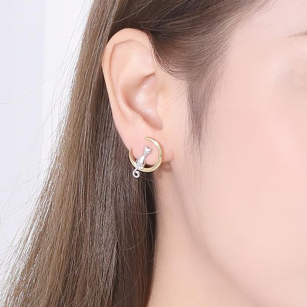 stud s925 sterling silver 2021 platinum cat animal temperament simple and compact design cute christmas earrings, Golden;silver
stud s925 sterling silver 2021 platinum cat animal temperament simple and compact design cute christmas earrings, Golden;silver