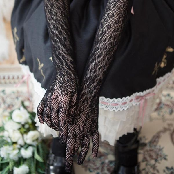 five fingers gloves vintage gothic dress lace wedding hand sleeves lolita long female thin sunscreen mesh accessories, Blue;gray
five fingers gloves vintage gothic dress lace wedding hand sleeves lolita long female thin sunscreen mesh accessories, Blue;gray