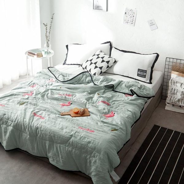 comforters & sets solid color flamingo quilted quilt white blue pink purple for summer bedding thin quilts blanket double bed duvet 150 200
comforters & sets solid color flamingo quilted quilt white blue pink purple for summer bedding thin quilts blanket double bed duvet 150 200